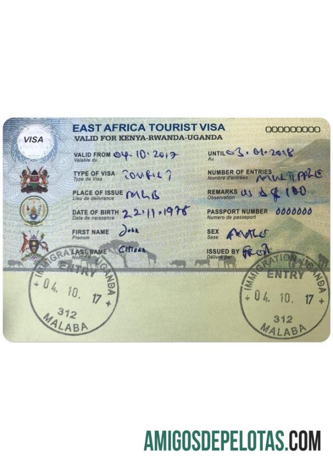 Visto QUÊNIA, RUANDA, UGANDA baixar para verificação